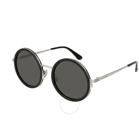 Saint Laurent Grey Round Unisex Sunglasses SL 136 COMBI 